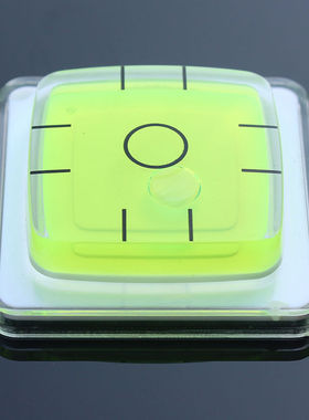 亚克力正方形水平泡珠绿色万向水准泡房车水平仪测量45x45x12mm