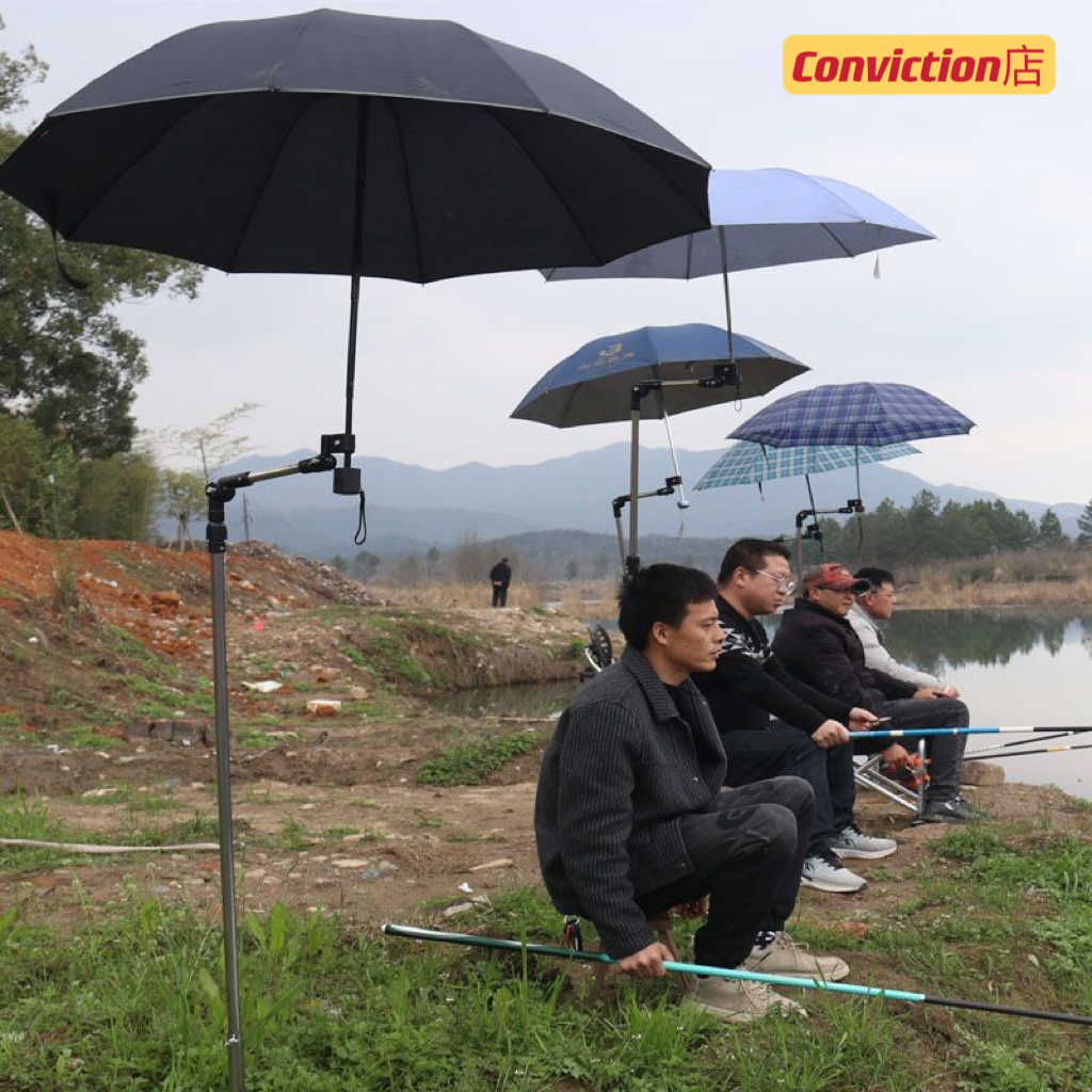户外遮阳伞雨伞杆子可折叠便携新款摆摊专用加粗钓鱼专用防雨超轻
