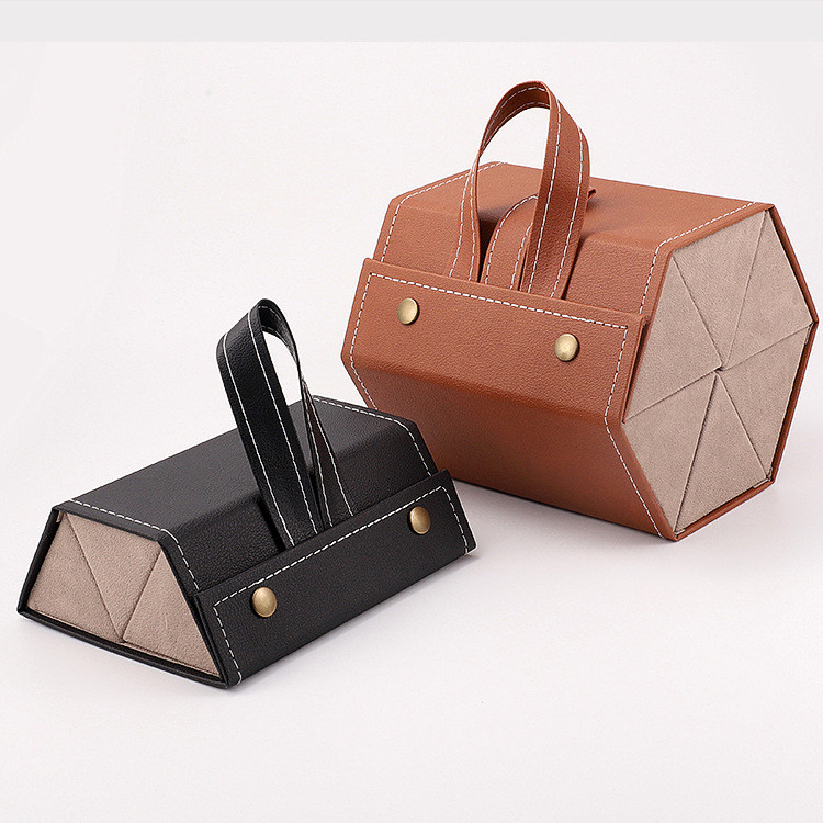 可折叠多格眼镜收纳盒时尚新品高档皮质近视镜太阳镜光学镜收纳盒