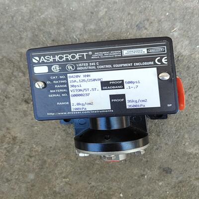 美国雅斯科Ashcroft 压力开关B420V，新的没用过没（耶耶电子）
