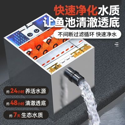 鱼池过滤箱不锈钢室外全自动水循环系统外置大型净水不锈钢过滤器