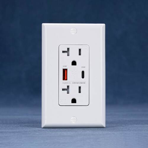 北美标准USB125V20A美规墙壁插座