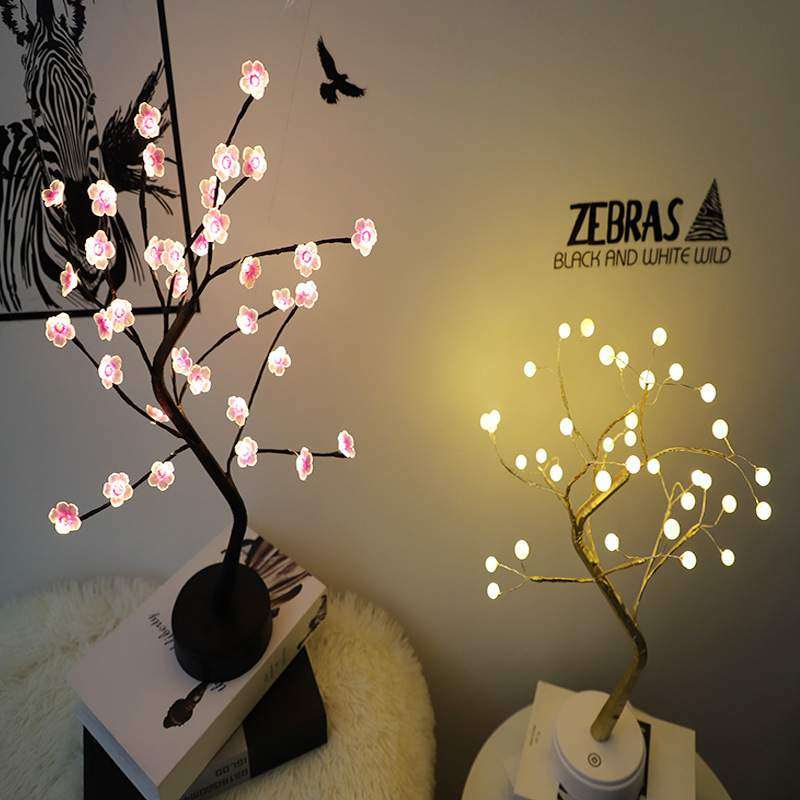 创意台灯usb电池两用梅花铜线星星点点珍珠圣诞树装饰节日台灯led,包装,五金配件包装,淘宝优惠券,粉丝福利购,淘宝优惠卷