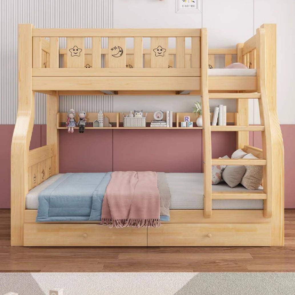 实木上下床双层床两层高低床双人床小户型儿童床上下铺木床子母床