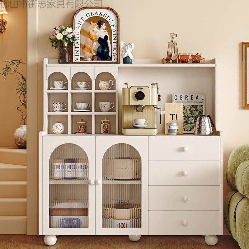 实木餐边柜靠墙一体储物柜客厅置物柜厨房橱柜沙发小边几咖啡机柜