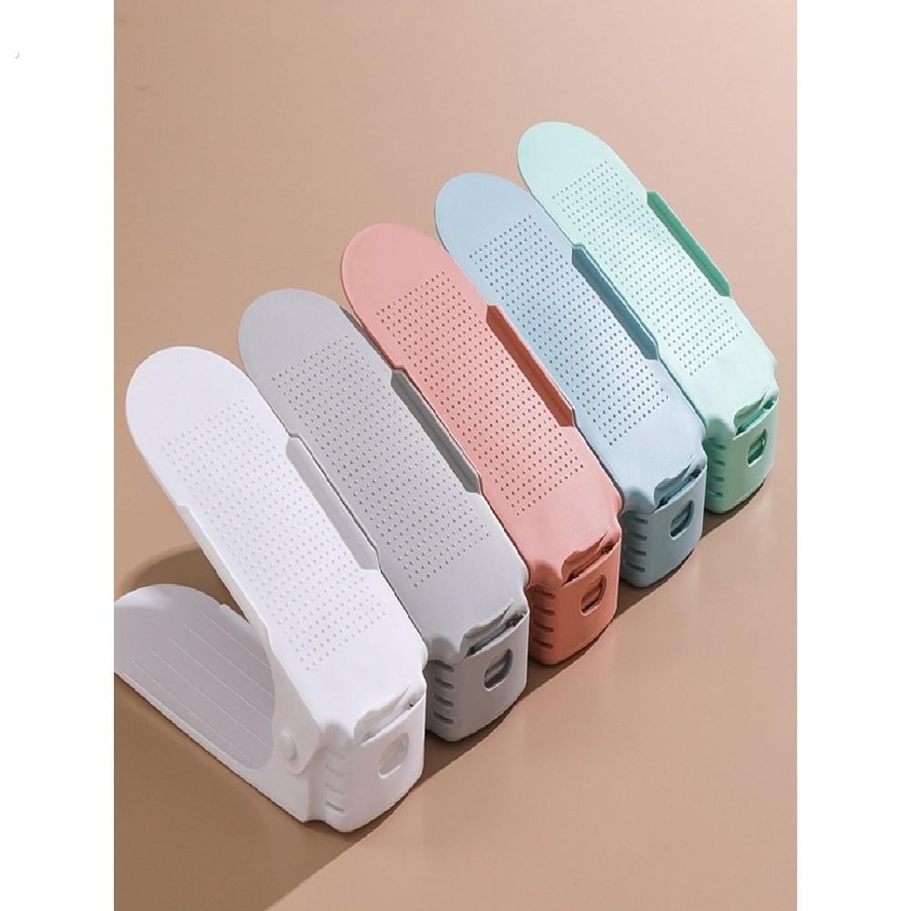 10个鞋架收纳神器省空间双层可调节鞋托鞋柜分层隔板整理放鞋子架