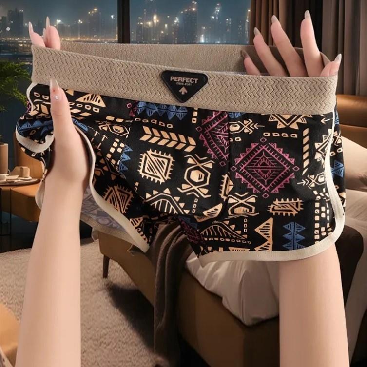 美式复古潮流男士内裤抗菌四角裤2025新款男生舒适运动青年平角裤