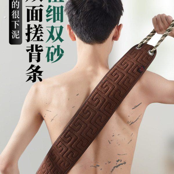 特粗砂搓背巾双层家用洗澡搓后背神器强力粗糙下泥去灰长条搓澡巾