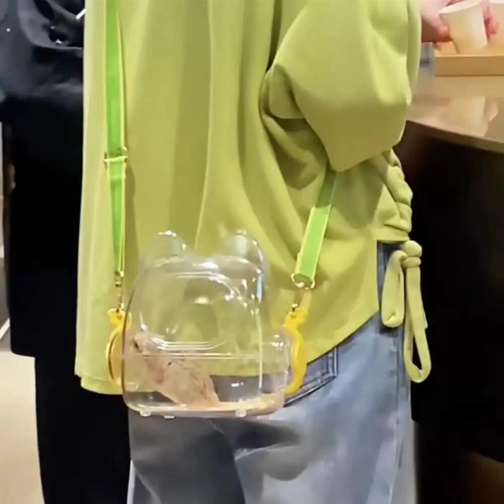 仓鼠笼子精灵仓鼠外带笼便携可斜挎通心粉外出笼蜜袋鼯屋小宠用品