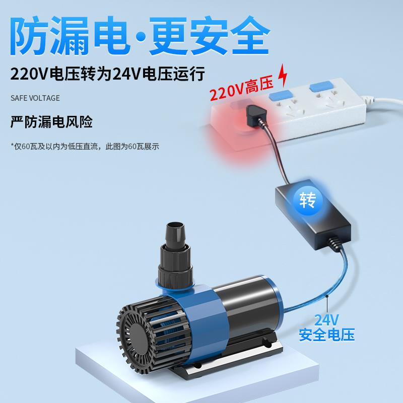 新款森森鱼缸过滤循环水帮浦超静音变频潜水泵抽水泵鱼池大流包邮