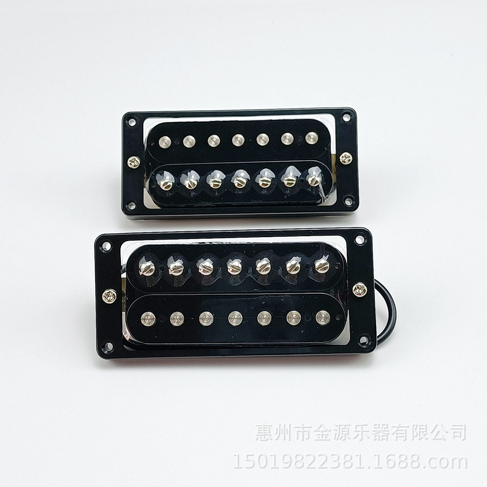 吉他拾音器 双线圈电吉他拾音器  黑黄拾音器 黑色外框