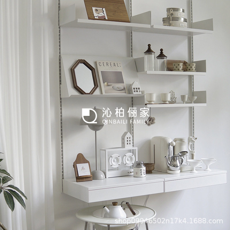 北欧中古金属壁挂搁板系统可调