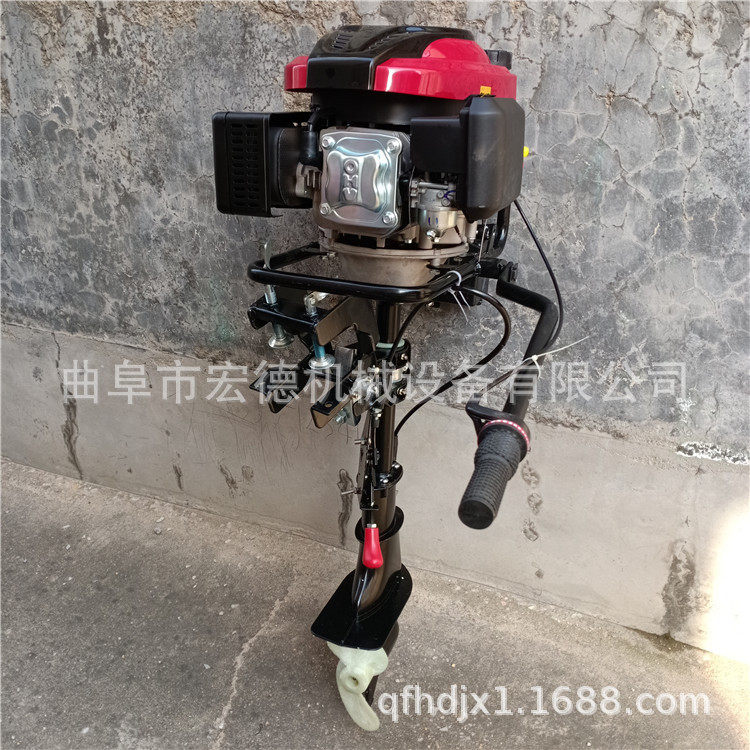 汽油大马力船用挂桨机 铁皮船船外机 带档位推进器