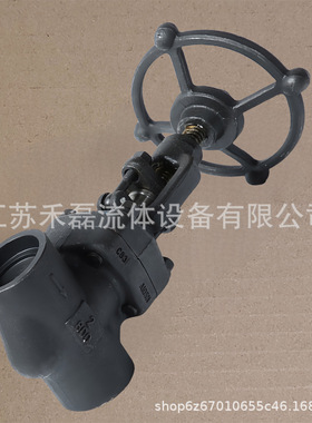 425度手轮截止阀DN25PN64高温高压不锈钢手轮承插焊接NPTF螺纹G1