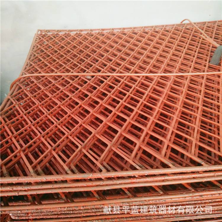 厂家批发钢笆网菱形四边脚手架钢笆网片四边建筑钢笆片钢板冲孔网
