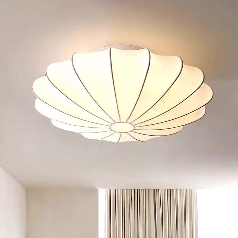蚕丝吸顶灯奶油侘寂风卧室书房