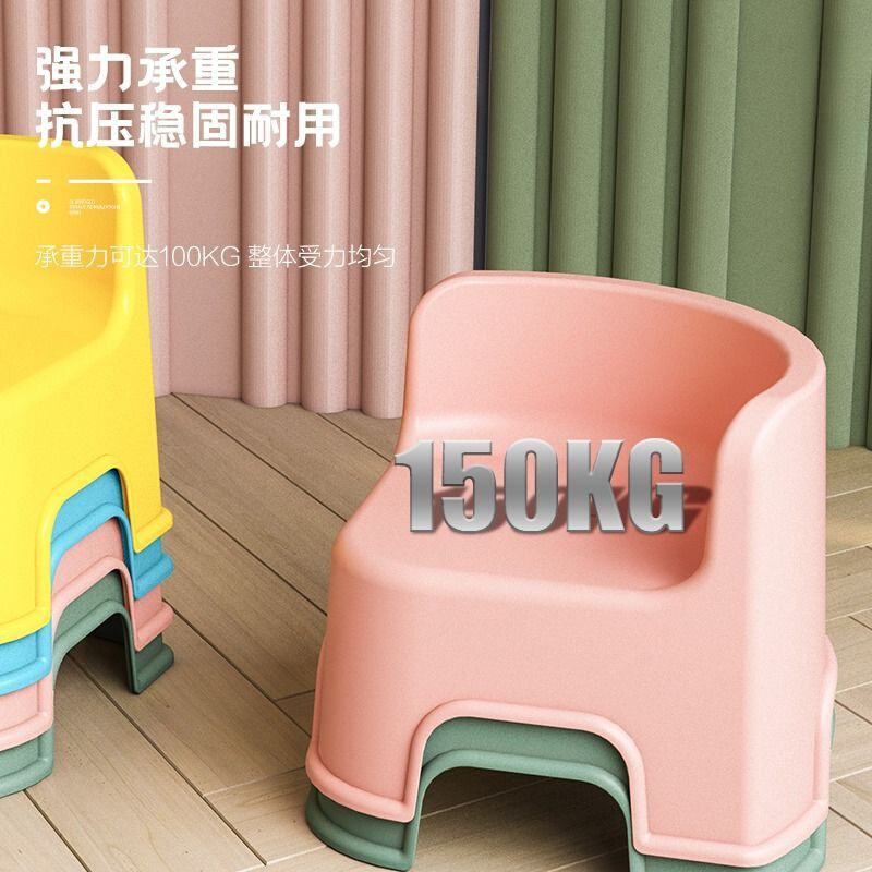 小凳子宝宝洗澡凳茶几塑料小板凳防滑加厚款叠放新品儿童椅子靠背