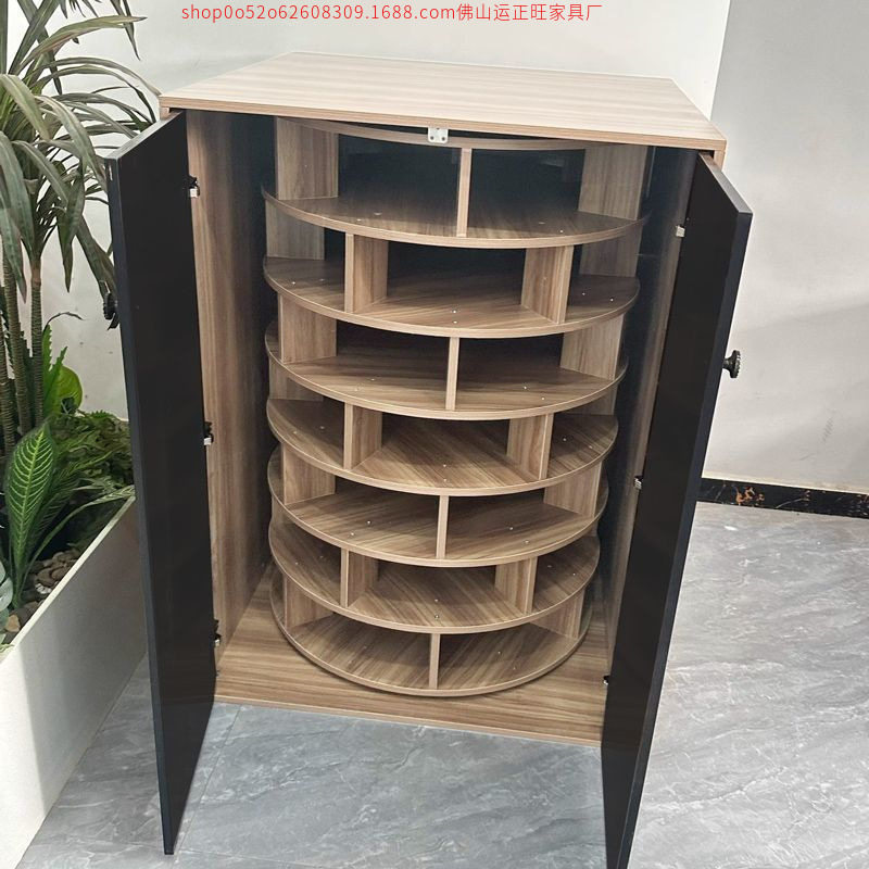 新中式玄关旋转大容量收纳鞋柜