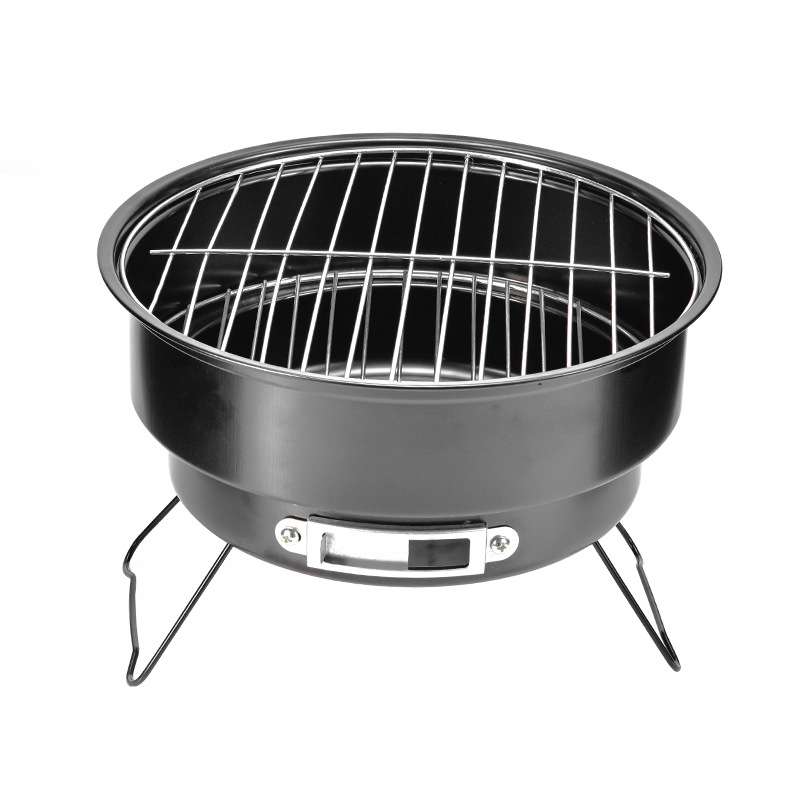便携式烧烤架户外围炉煮茶不锈钢烧烤炉折叠BBQ烤肉炉 圆形冰包炉