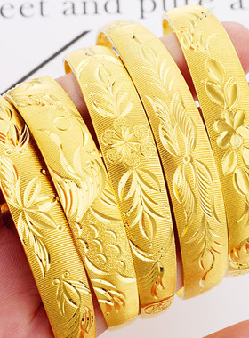 越南沙金手镯子女士久不掉色