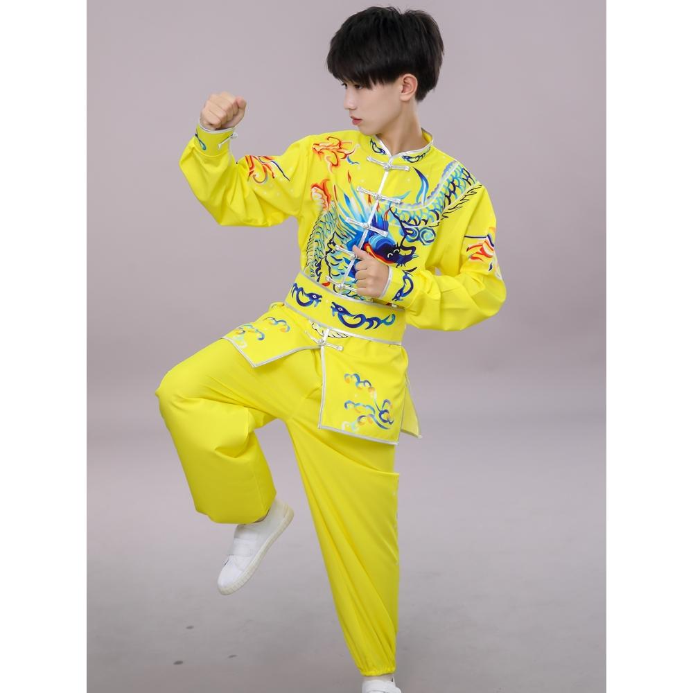 中国风儿童武术服装长短袖武术演出服青少年太极拳武术表演服少儿