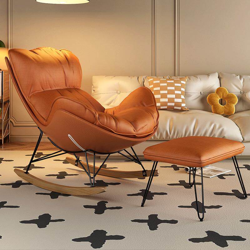 龙虾椅北欧摇摇椅休闲懒人沙发网红阳台躺椅科技布成人逍遥椅