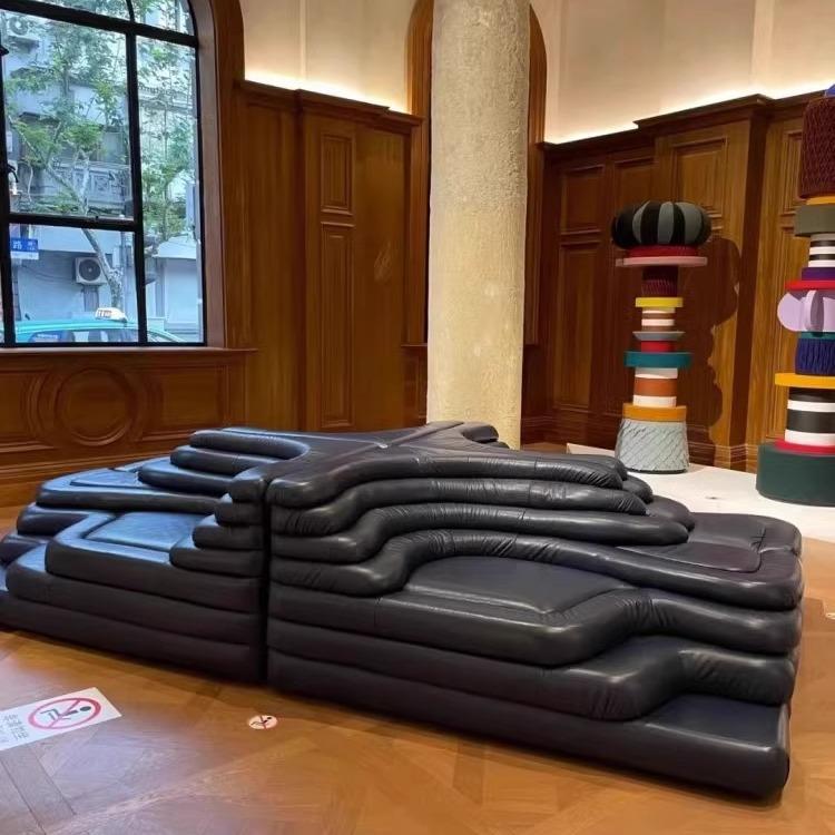 意式轻奢极简中古梯田沙发设计师组合西皮个性创意客厅服装店沙发