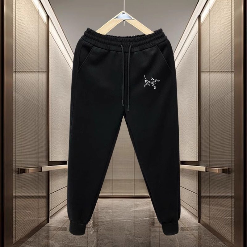 MAROLIO~帅气有型！休闲运动裤男女款秋冬季加绒加厚潮牌束脚卫裤