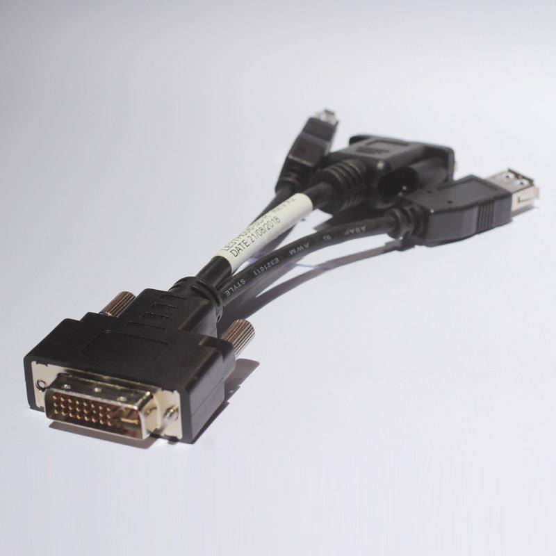 DVI 24+5针转VGA母15孔影片转换线 线伺服器双USB口转接头电脑萤
