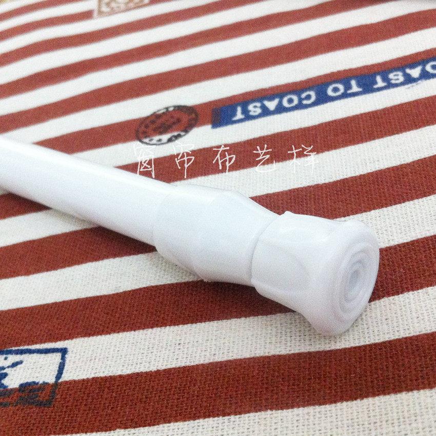 白色烤漆伸缩杆免安装浴帘杆窗帘撑杆免打孔半帘门帘短帘