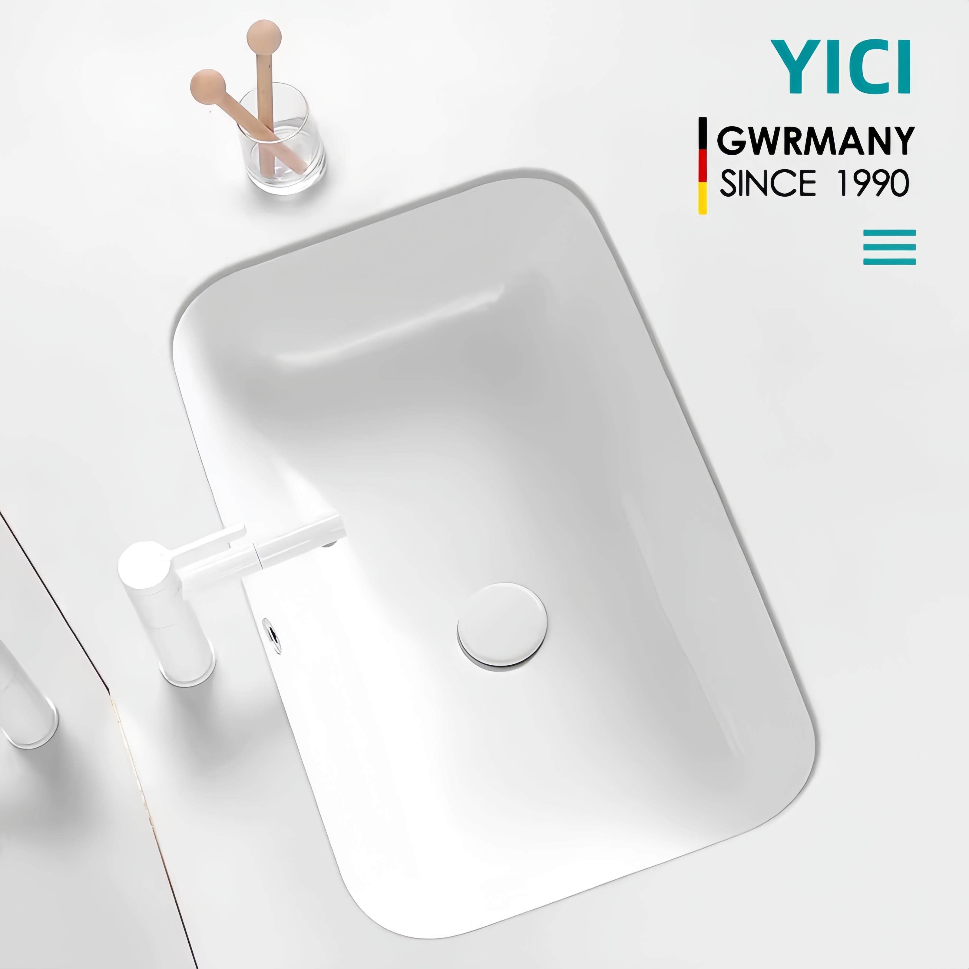 圆弧陶瓷台下盆家用加深嵌入式洗手盆单盆卫生间阳台洗脸池洗面盆