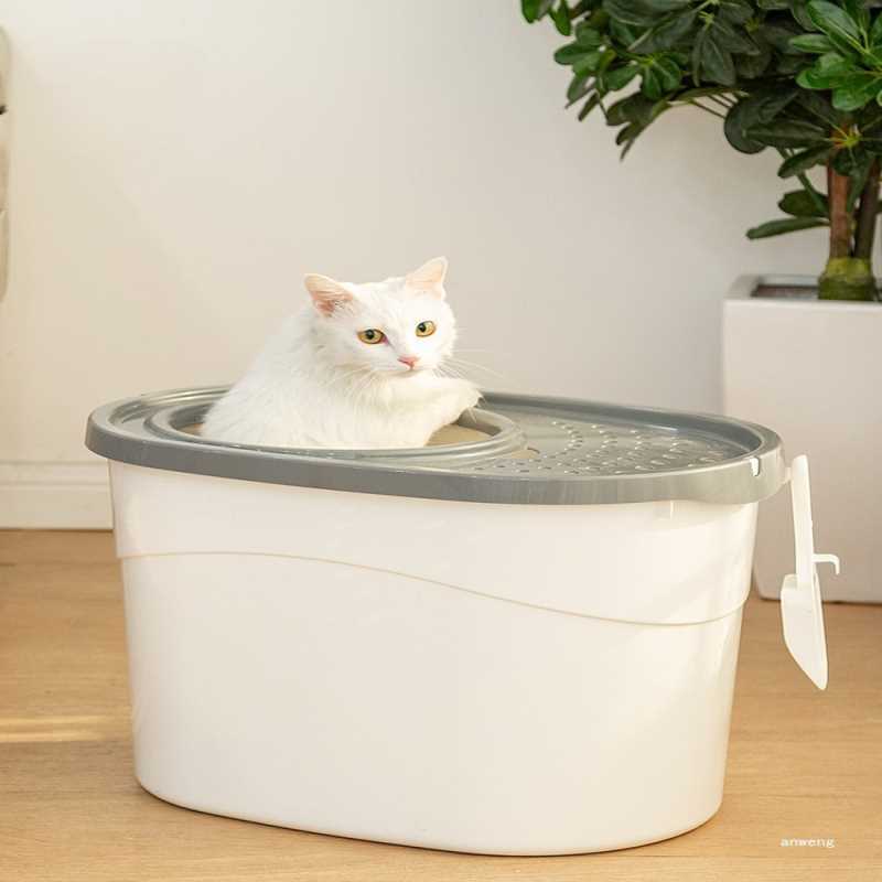 宠物用品顶入式漏砂猫砂盆大空间防带出全封闭猫厕所除臭默认项