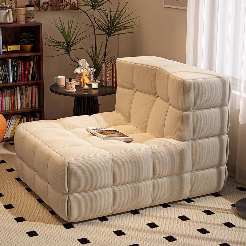 华夫格懒人沙发单人椅可躺可睡窝窝椅子网红毛毛虫沙发榻榻米座椅