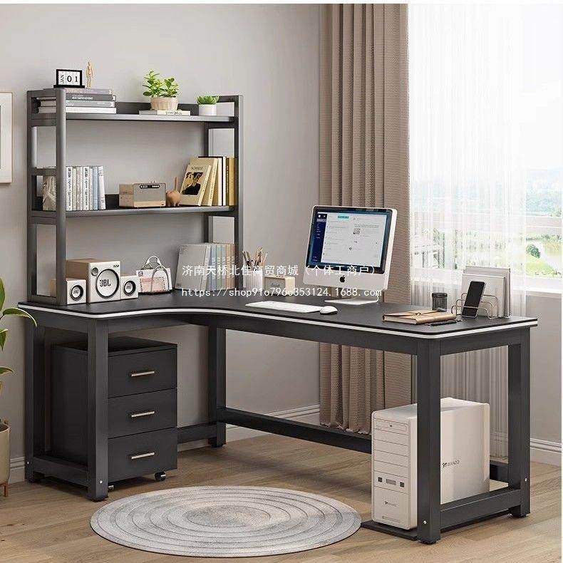 转角老GWH板桌竞台桌式书桌书架学习桌一体家子用卧室简约公桌组,住宅家具,电脑桌,淘宝优惠券,粉丝福利购,淘宝优惠卷
