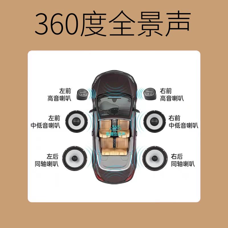 汽车音响改装.寸套装喇叭环绕车载前门重低音高音同轴DSP