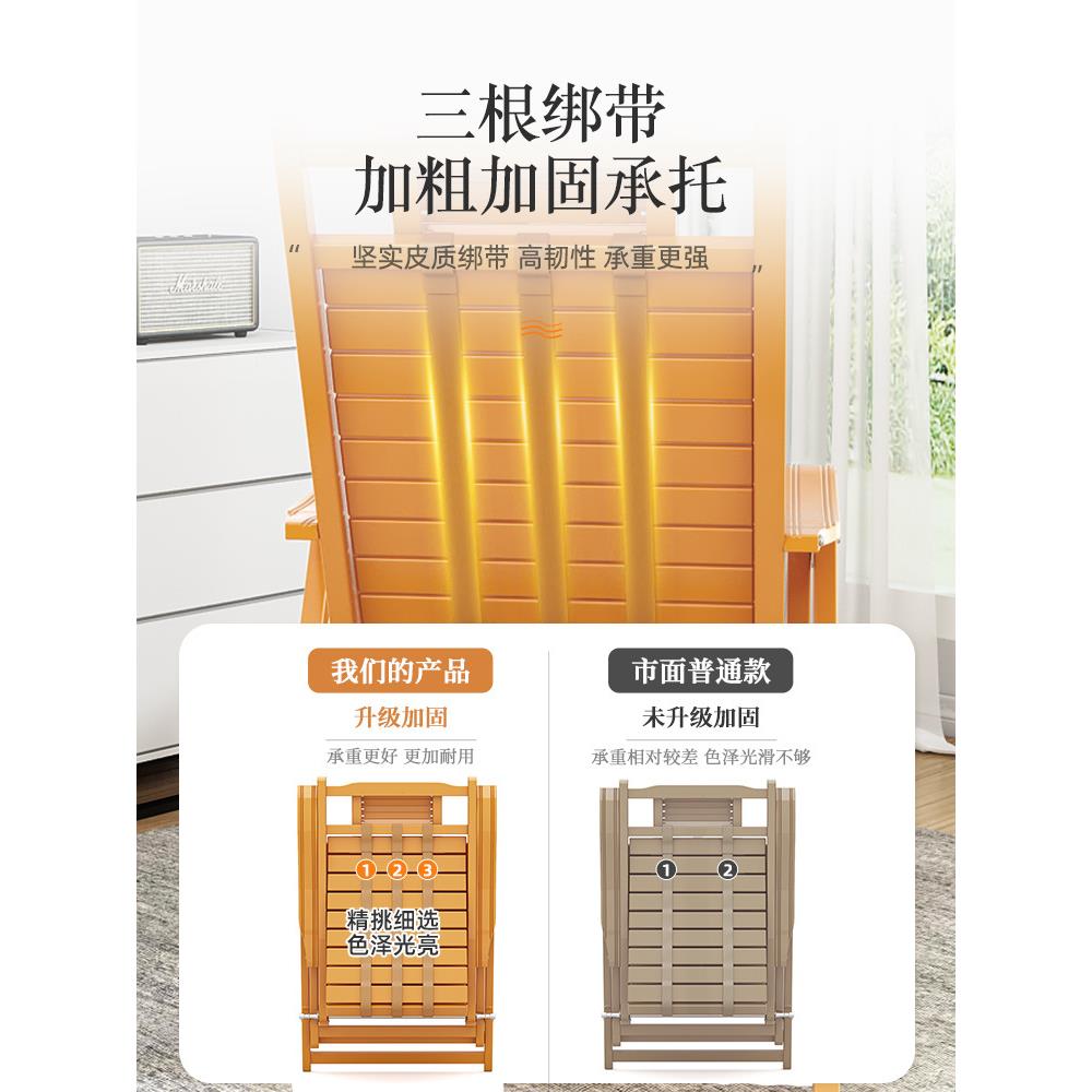 坐凉老人椅子靠背椅叠睡午睡床午折休休闲阳台两用竹躺JSP椅包邮