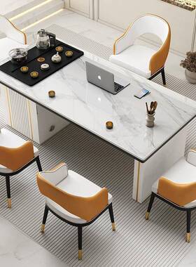 轻奢岩板公茶台简约现壶DW843252代茶家用办室嵌入式泡桌烧水一体