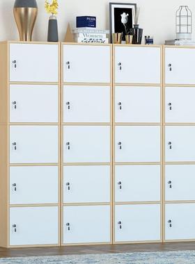 简易组柜装小木书门子收纳柜带头带锁置物柜床收纳柜学生书OOA橱