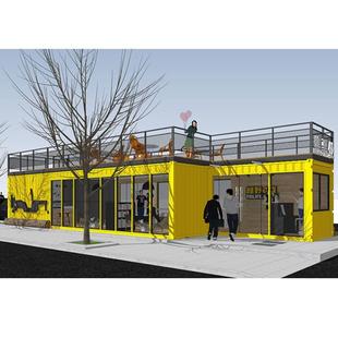 箱移动房办公室简易可拆卸工地家用可拆洗活动板房玻璃房 网红集装