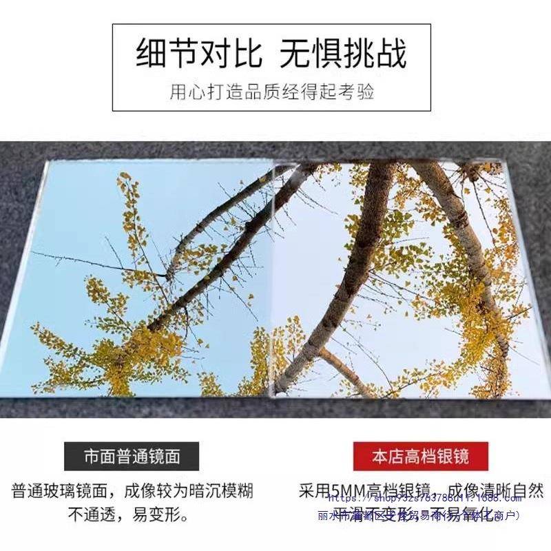 红不规则镜装店镜网子身镜显瘦BIR美颜试服衣镜全带灯家用壁挂落