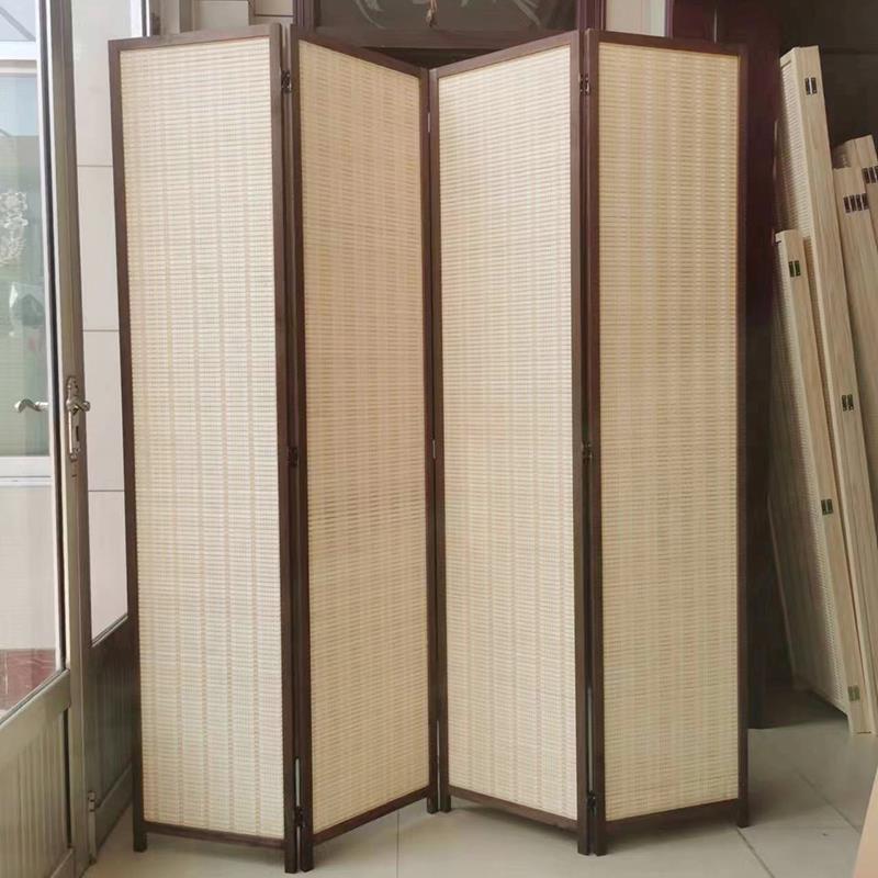 屏风隔断客厅折叠推拉移动遮挡家用中式实木竹屏风进门挡风办公室