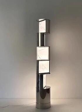 设计师锈钢魔方落灯现代创不意酒店售楼地处样装NH231012板房客厅