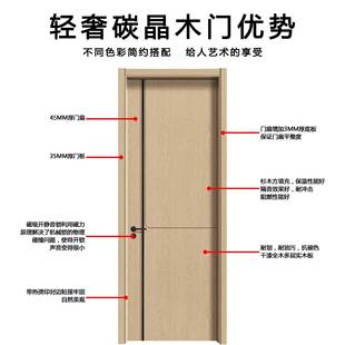 厂家直销碳晶实木玻璃视口符合工程房间办公室无漆公寓民宿平开门