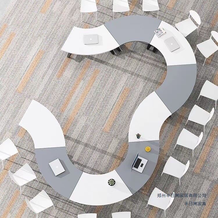 拼接桌椅组合洽谈桌办公桌会议桌移动形会议桌拼接办公桌洽谈桌