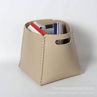 北欧橱柜收纳筐格子柜收纳篮玩具收纳盒客厅杂物整理筐编织收纳箱