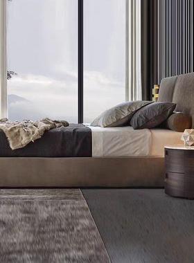 小户型计师意式现代卧双主人床.8米布设艺床轻奢极简545456高靠背