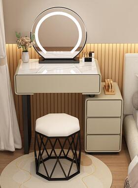实0木小户HXP型56约0cm梳妆台卧室现代简奶油简易风化妆桌收纳柜r
