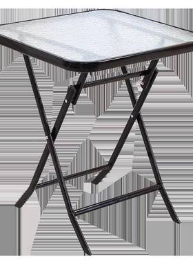 外摆摊桌椅桌钢化玻折璃饭桌休闲简约阳家用台户可KX-62584叠户外