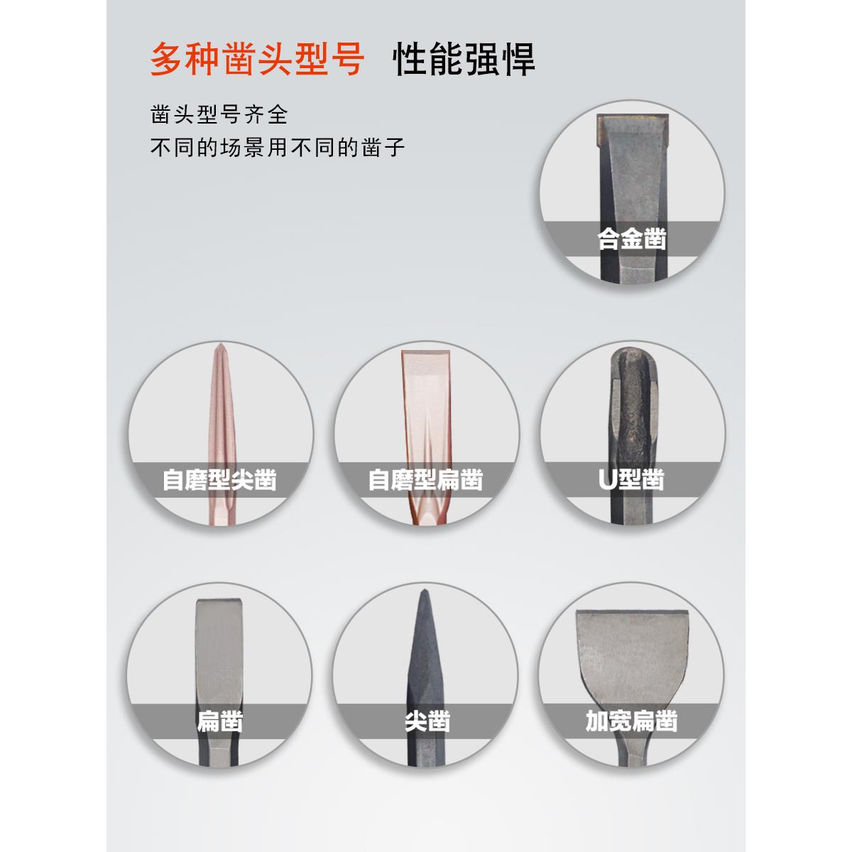 电锤凿冲击钻头电镐镐头合尖子凿瓷砖开槽加宽扁CGG金铲凝混土专