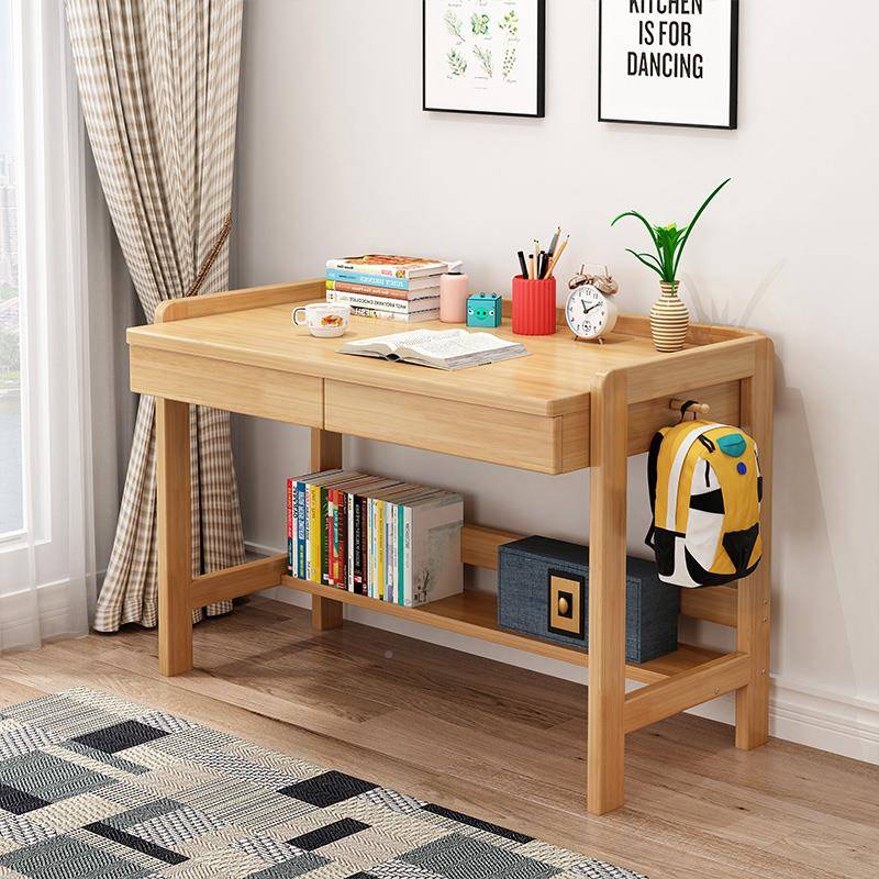 6R实儿童学习桌木小学生可升降家用橡胶木F766SJ7T书写字电脑桌原